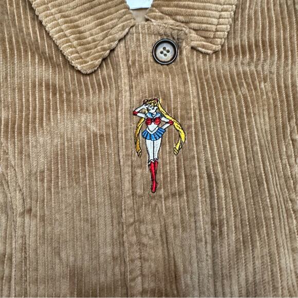 Vintage modern times sailor moon corduroy cropped sleeve jacket - Picture 2 of 9